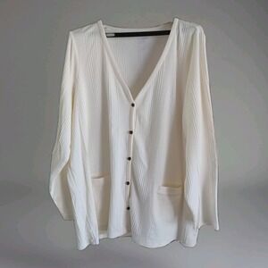 Lands' End‎ Cardigan 3X Cream